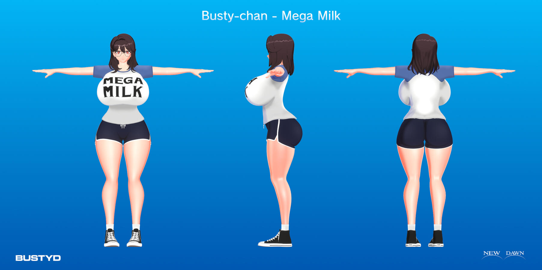 Busty-chan Ref Sheet - Mega Milk